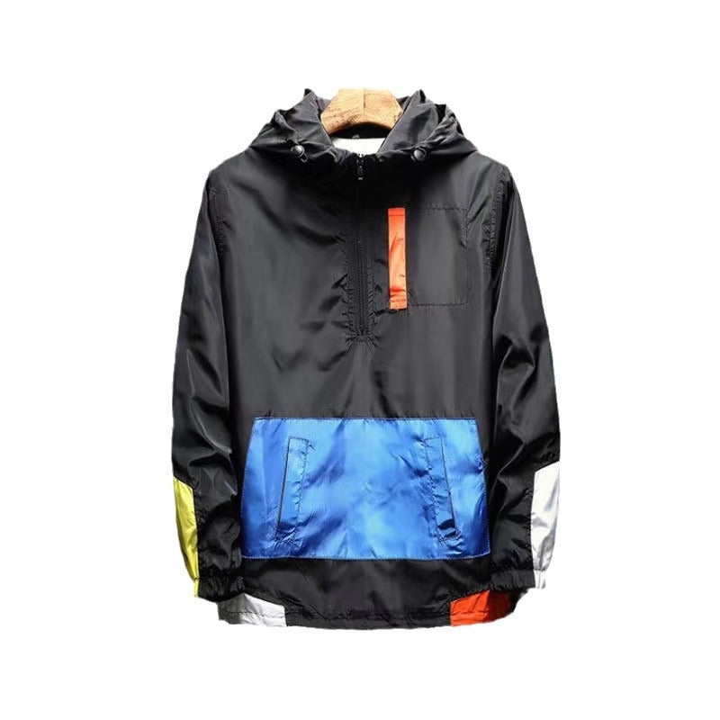 K-Style 2025 New Spring Men's/ women's Hooded Jacket Men's Color Matching Trendyy Loose Casual Pullover Baseball Uniform for Men