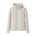 Cross-border wholesale foreign trade women's 2025 autumn and winter Europe and the United States new fashion hooded stitching cotton-padded jacket coat Y23165