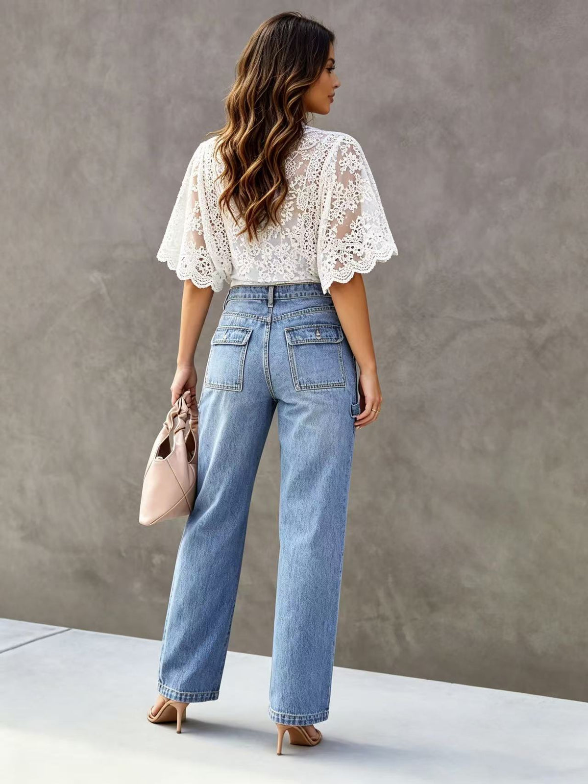 European and American Cross-Border Jeans for Women 2025 New Loose Straight Leg Jeans Are Comfortable and Fashionable