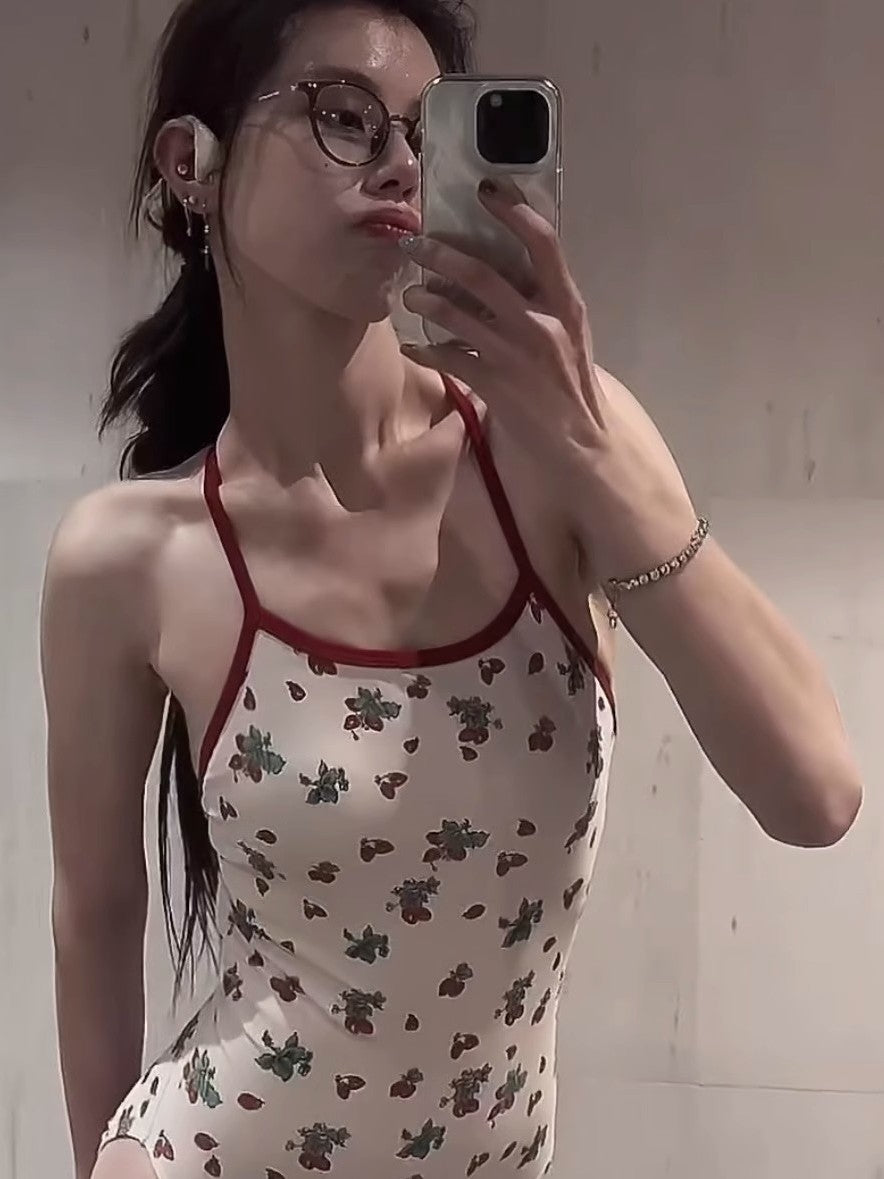 Racing Swimsuit for Women, Adult Swimming Pool Exclusive, Slimming One-Piece 2026 New Model, Strawberry Girl Professional Swimsuit
