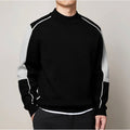 Men's Light business 2023 autumn and winter New round neck pullover casual simple contrast color sweater men's top