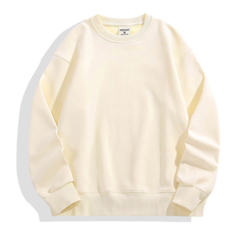 500g Imitation Cashmere Off-Shoulder Sweatshirt Custom Work Clothes Cultural Shirt Round Neck Hoodie Jacket with Logo Printed