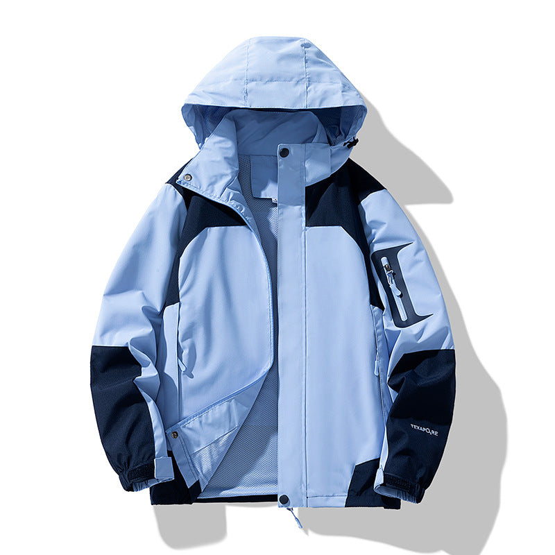 New Youth Jackets, Men's and Women's Mountaineering Jackets, Spring & Fall Color Matching Casual Jackets, Couple Wear, Outdoor Windbreakers