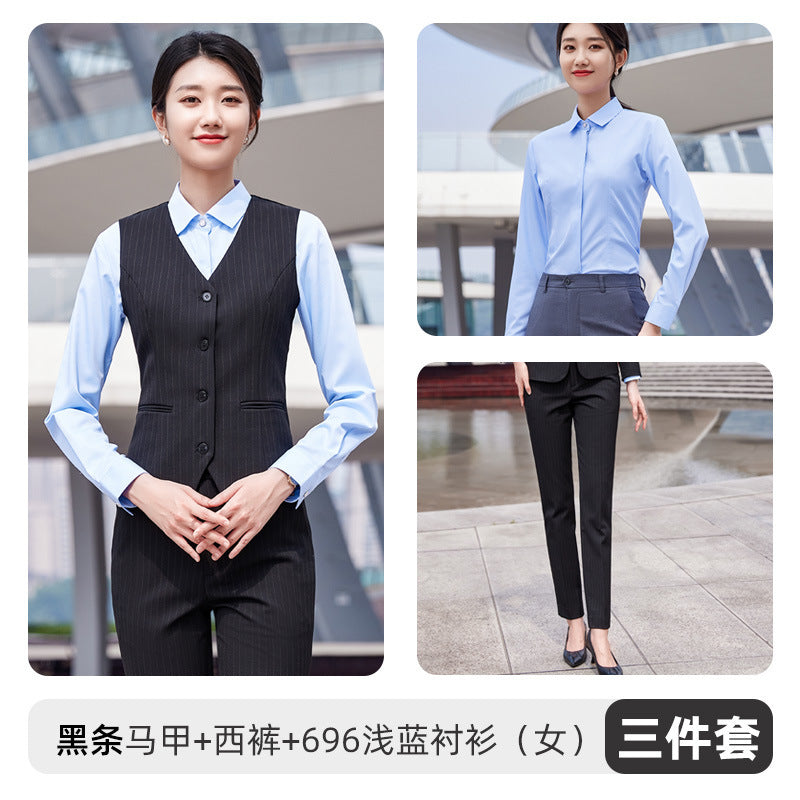 Autumn and winter new men's and women's same style business attire 4S shop business suit suit slim temperament hotel formal overalls