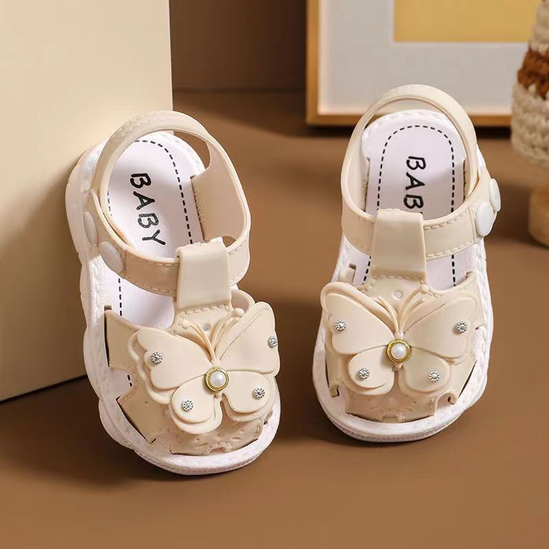 Girls' Sandals 2023 Summer New Children's Non-slip Soft Sole Infant Little Girl Baby Princess Beach Shoes