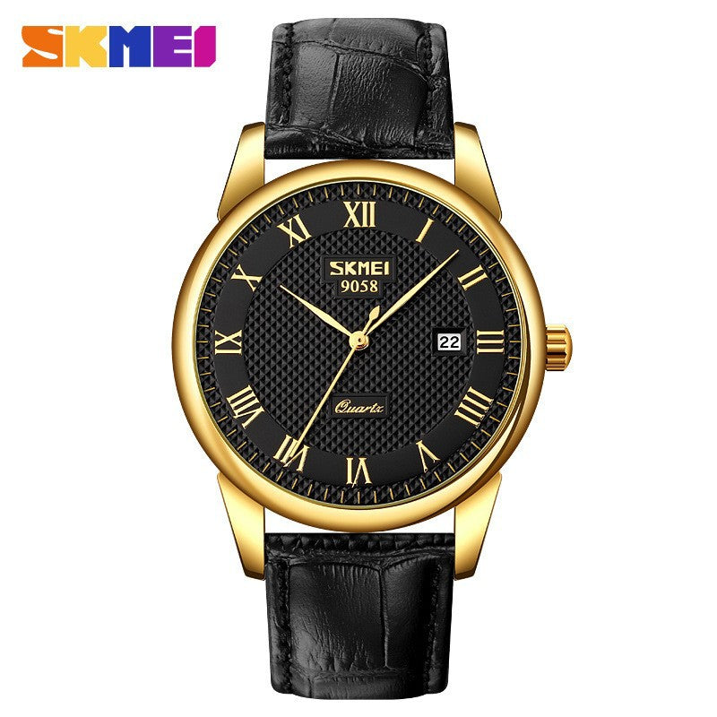 Time beauty skmei classic retro casual business temperament calendar watch men and women couples waterproof watch wholesale