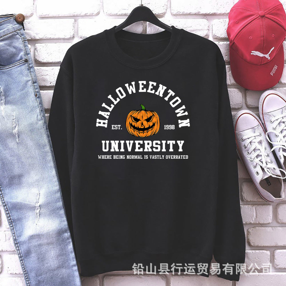 Fashionable Long-Sleeved Sweatshirt for Women 2023 Autumn and Winter New Loose Popular Sweatshirt Letter Printed Round Neck Sweatshirt for Women