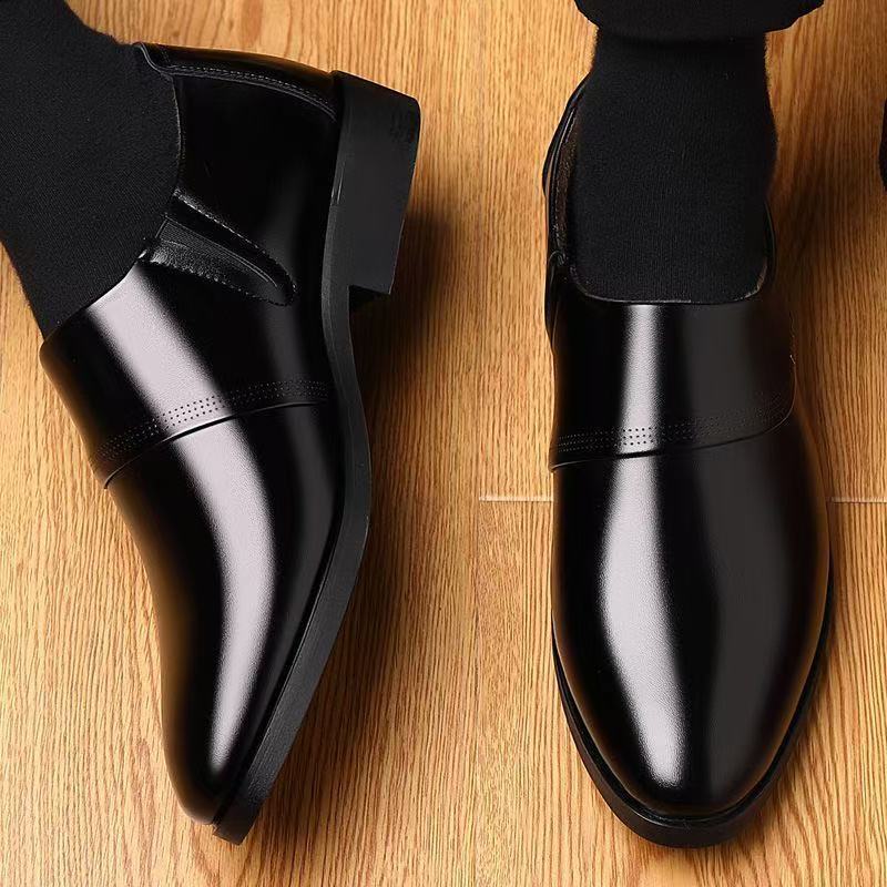 Men's Leather Shoes 2024 Spring New Business Formal High-End Men's Height-Increasing Leather Shoes Casual Versatile Large Size Men's Shoes