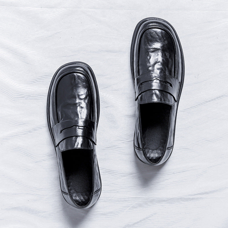 Loafers for Men Summer 2023 New Style British Business Formal Leather Shoes Soft Sole Slip-On Casual Shoes 7982-F