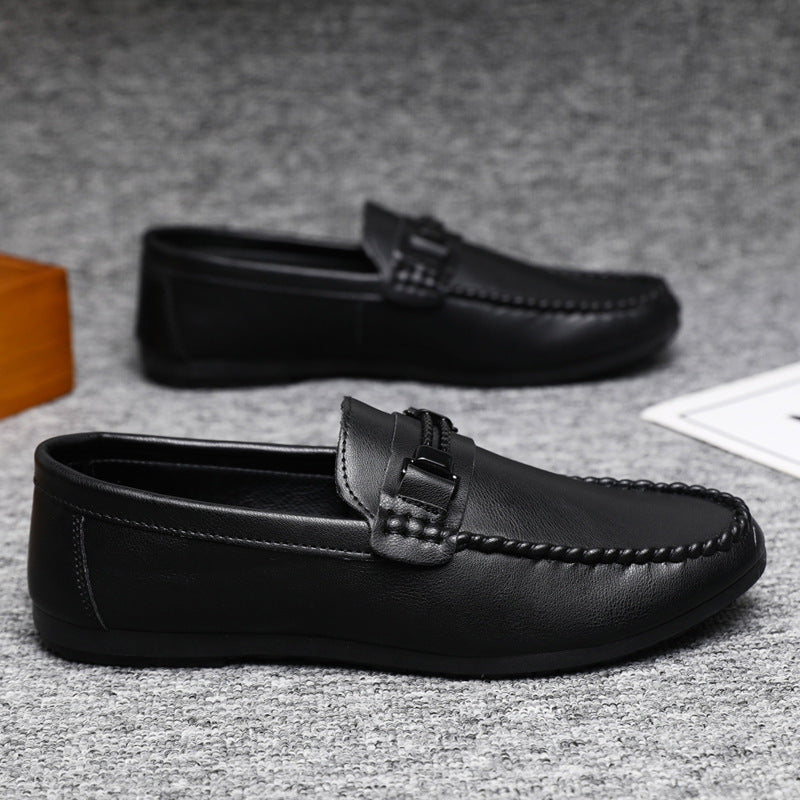 High-End Formal Summer Soft-Soled Business Work Waterproof Lightweight Leather Men's Loafers Men's Thick-Soled Breathable Shoes
