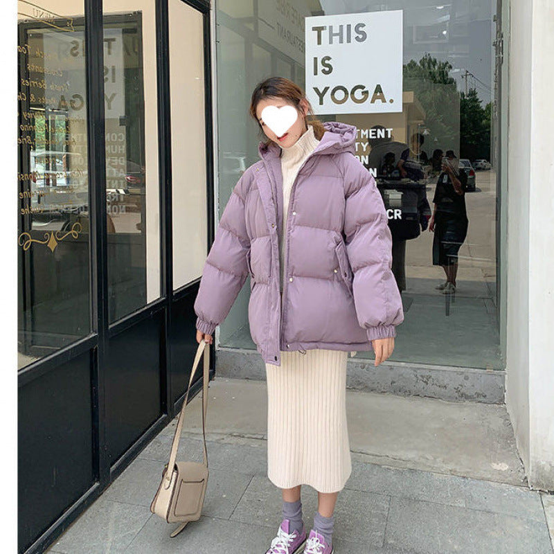 Women's Cotton Jacket 2025 New Style Student Padded Coat Thickened Winter Cotton Clothing Ins Trendy Loose Warm Hooded Jacket