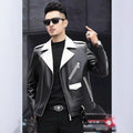 2025 New Handsome Leather Jacket Men's Spring and Autum New Trendy Korean Style Leather Casual Baseball Uniform Motorcycle Jacket