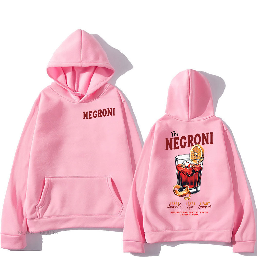 Negroni Unisex Long Sleeve Graphic Hoodie Please Social Club