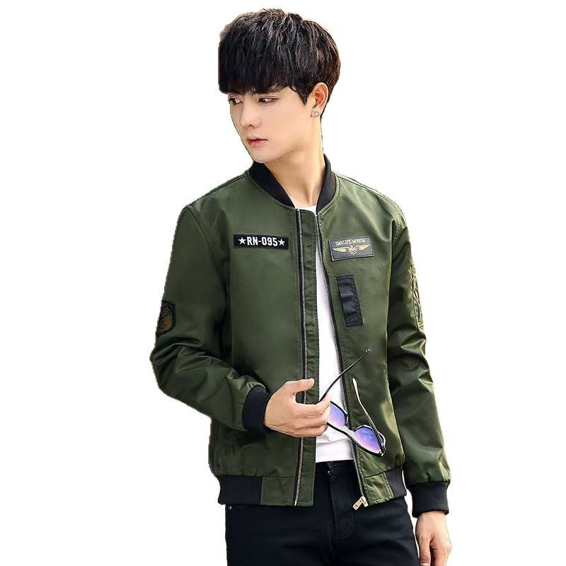 New Couple Coat Men's Trendy Baseball Suit Coat Women's Spring and Autumn Thin Loose Bomber Jacket Coat Overalls