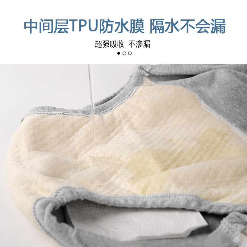 Men and women cotton breathable moisture-proof bed adult urine-proof underwear incontinence care washable elderly briefs in stock wholesale