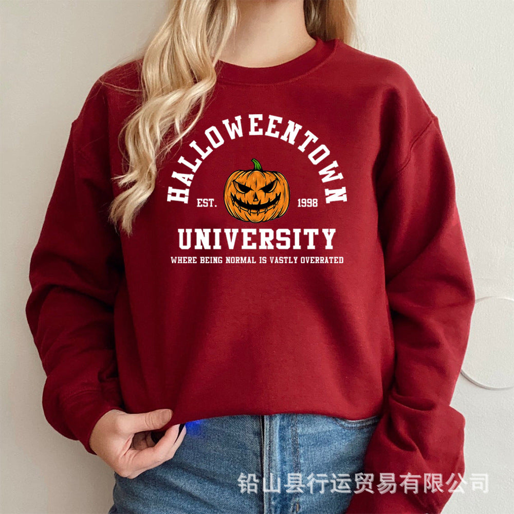 Fashionable Long-Sleeved Sweatshirt for Women 2023 Autumn and Winter New Loose Popular Sweatshirt Letter Printed Round Neck Sweatshirt for Women