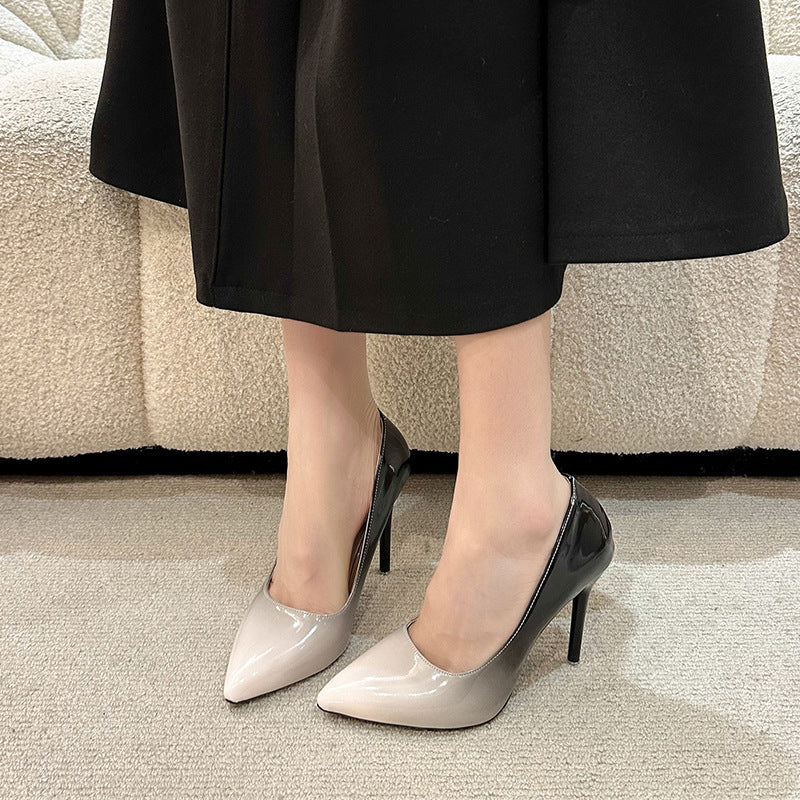 High Heels Women's 2025 Spring and Autumn New Sexy Pointed Stiletto Heel All-match Fashionable Shallow Mouth plus size Single-layer Shoes for Women