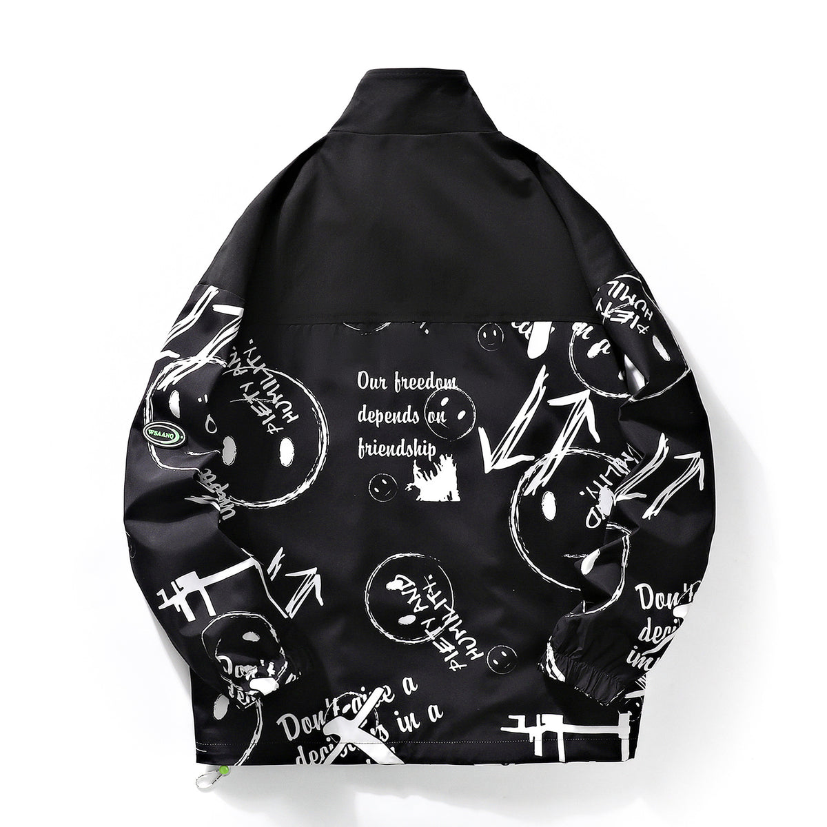 Weft Jacket Men's Coat Spring 2022 New Arrival Fashionable Loose National Trendy Handsome Printed Men's Jacket for Teenagers and Students