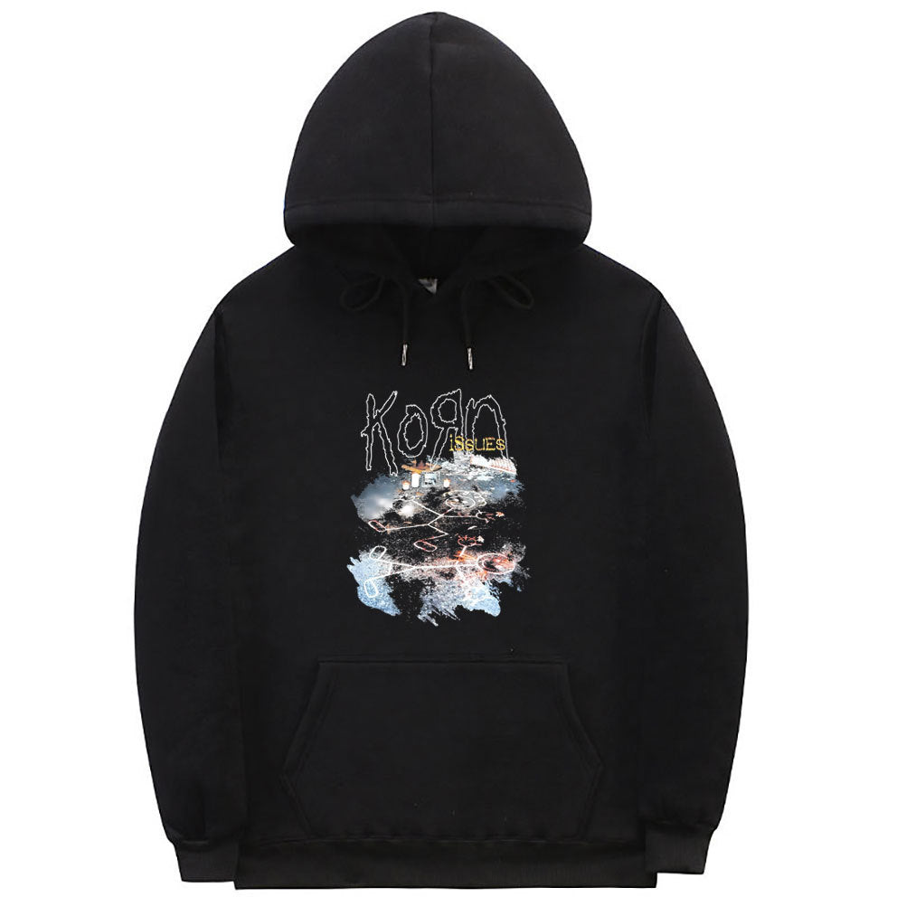Vintage Rock Band Korn Issues Print Hoodie Men Women Gothic
