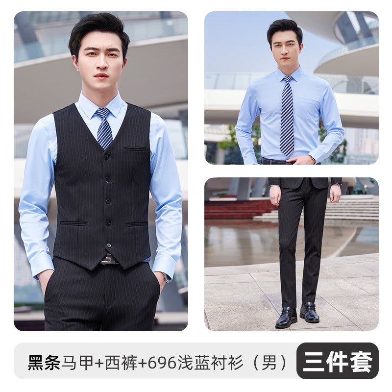 Autumn and winter new men's and women's same style business attire 4S shop business suit suit slim temperament hotel formal overalls