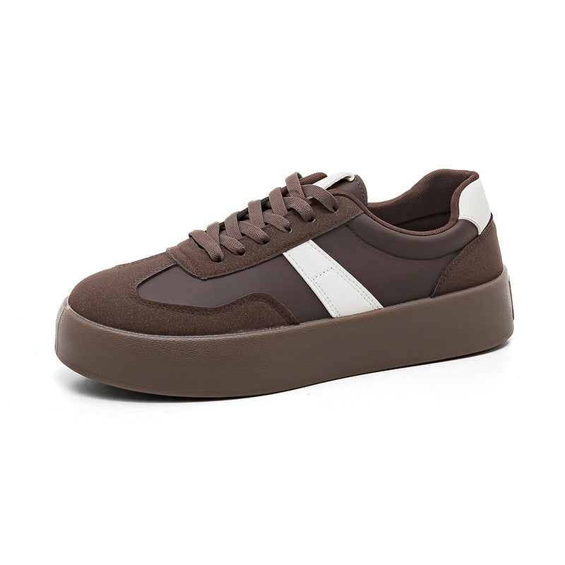 Trendy New Thick-Soled Casual Sports Shoes for Men and Women, Suitable for Students, Versatile White Sneakers for Men F8862
