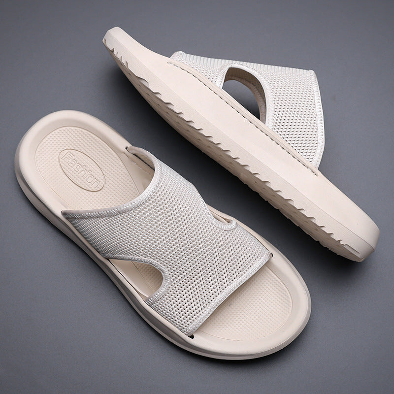 Sandals Men's New Summer Mesh Breathable Non-Slip Sandals Ultra-Light Thick Sole Heightening Sports and Leisure Beach Shoes