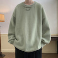 Sweater Men's Autumn and Winter Lazy Style American Style Retro High-end Sense Loose Casual Solid Color Pullover Base Knitted Sweater