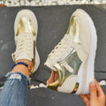 Foreign Trade Women's Sports Casual Shoes, New European and American Fashion Thick-Soled Casual Sports Shoes for Women, Large Size Single Shoes Wholesale for Women