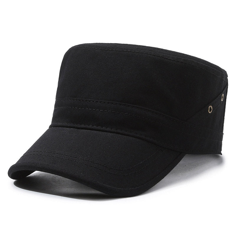 Hat Men's Single Hat Flat Top Hat Single Hat Men's Middle-aged Sun Hat Spring and Autumn Sun Hat Men's Casual Hat