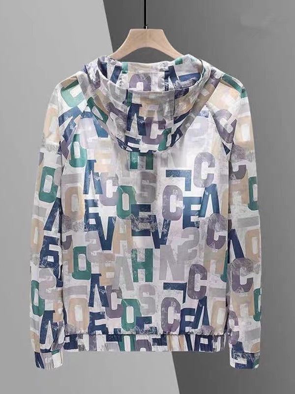2024 New Printed Sunscreen Clothing Men's Summer Anti-UV Ice Silk Lightweight Breathable Outdoor Quick-drying Fishing Suit