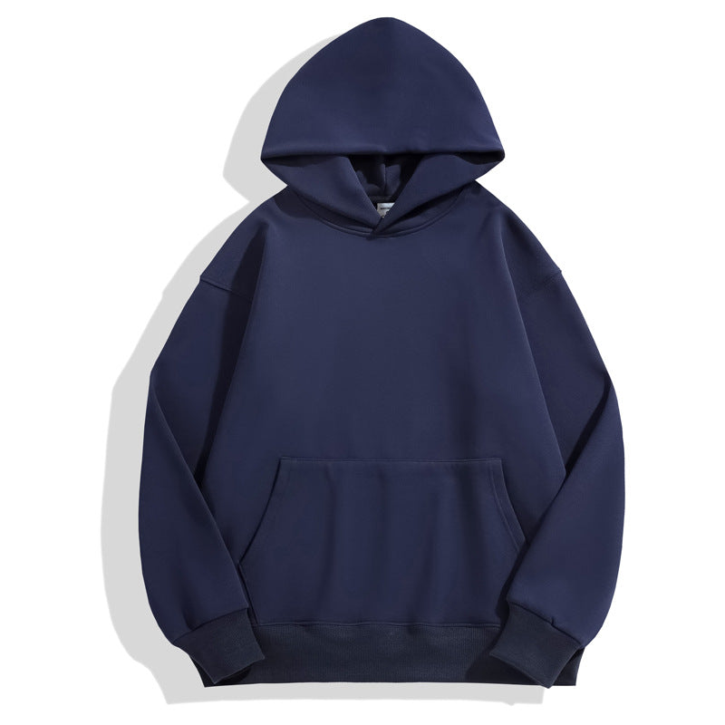 500g Imitation Cashmere Off-Shoulder Sweatshirt Custom Work Clothes Cultural Shirt Round Neck Hoodie Jacket with Logo Printed