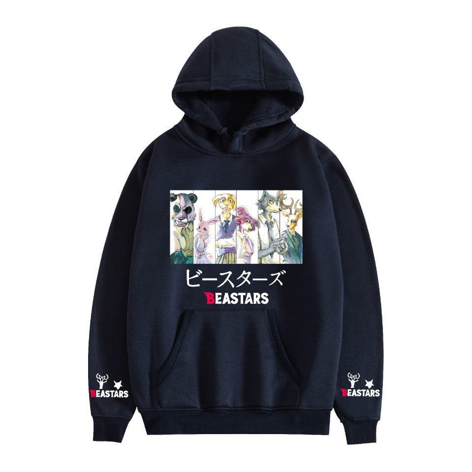 New animal Rhapsody printed hoodie loose casual men's and women's trendy autumn and winter cross-border sweater Hoodies