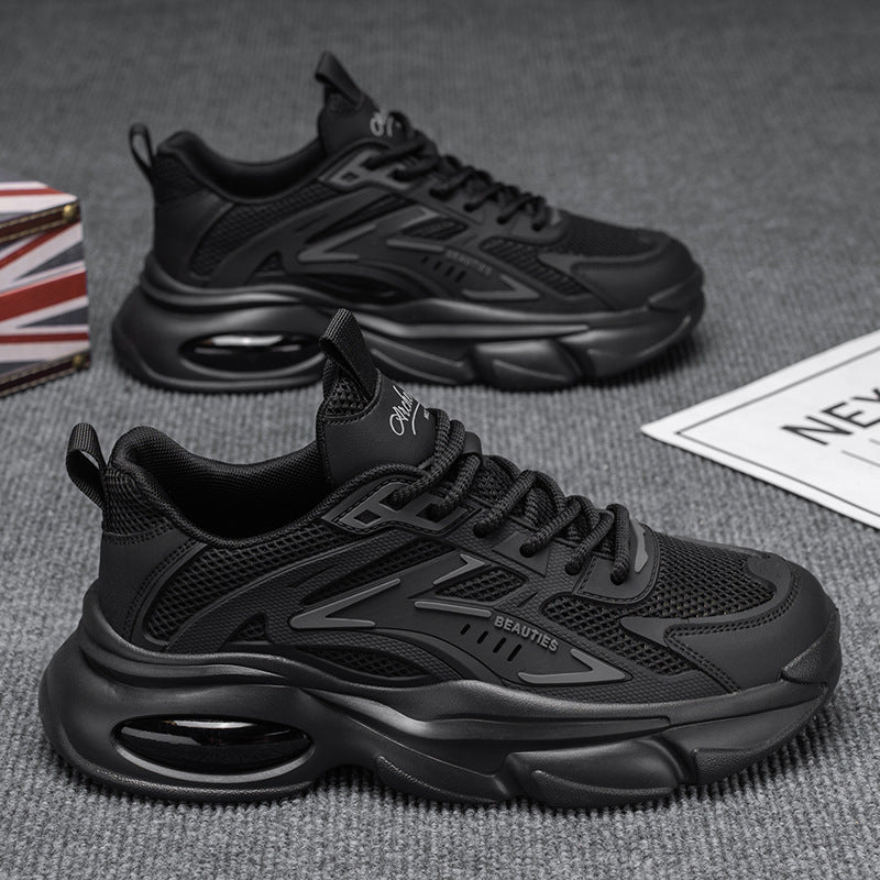 Summer New Breathable Men's Shoes Trendy Versatile Thick-Soled Sneakers Casual Running Dad Shoes