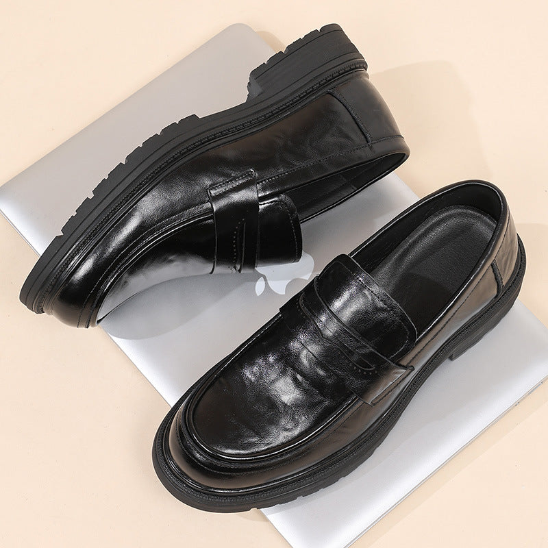 New Men's Shoes 2026 Spring New Style Genuine Leather Derby Shoes Men's Business Formal Leather Shoes Wedding Shoes Groom's Shoes