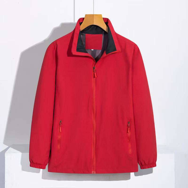 Jacket Long-Sleeved Workwear Workwear Advertising Cultural Shirt Waterproof Windproof Jacket Windbreaker Printed Logo Text Pattern