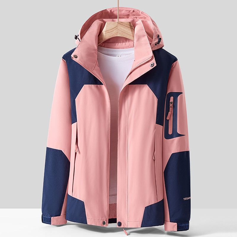 Outdoor Jacket Men's Winter Velvet Short-Sleeved Thickeneded Spring & Fall Windproof Waterproof Breathable Jacket Mountaineering Jacket