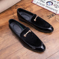 Loafers men's 2025 spring and autumn new leather shoes bean shoes European and American men's shoes patent leather casual leather shoes men's wholesale