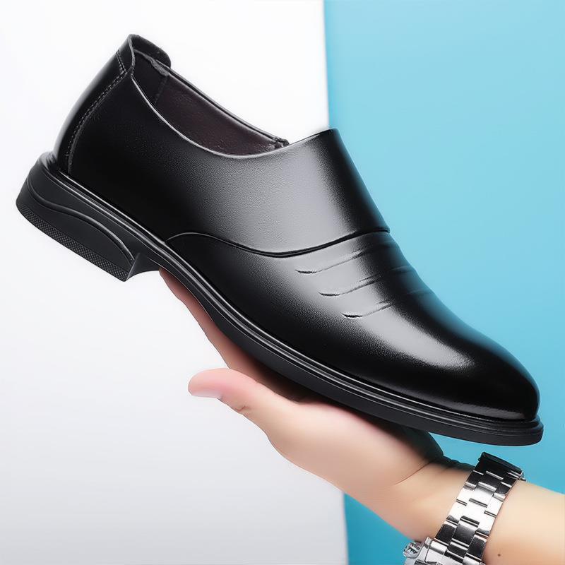 2022 Autumn New Men's Business Formal Leather Shoes Men's Breathable Pointed Toe Slip-On Men's Shoes 906