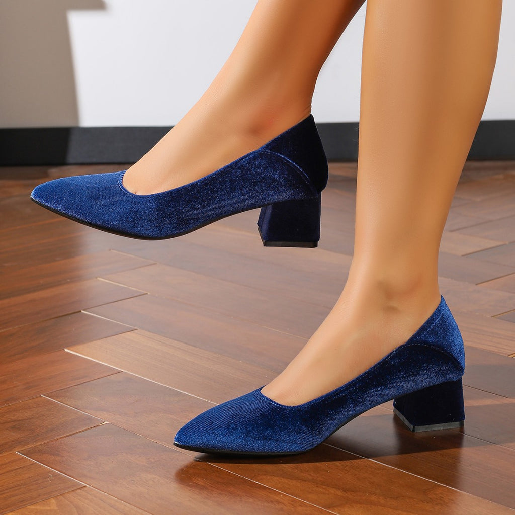 French High-End Thick-Heeled High-Heeled Shoes, Popular Summer Style, Comfortable Stewardess Shoes for Women Who Stand for a Long Time Without Getting Tired, Professional Work Shoes for Women
