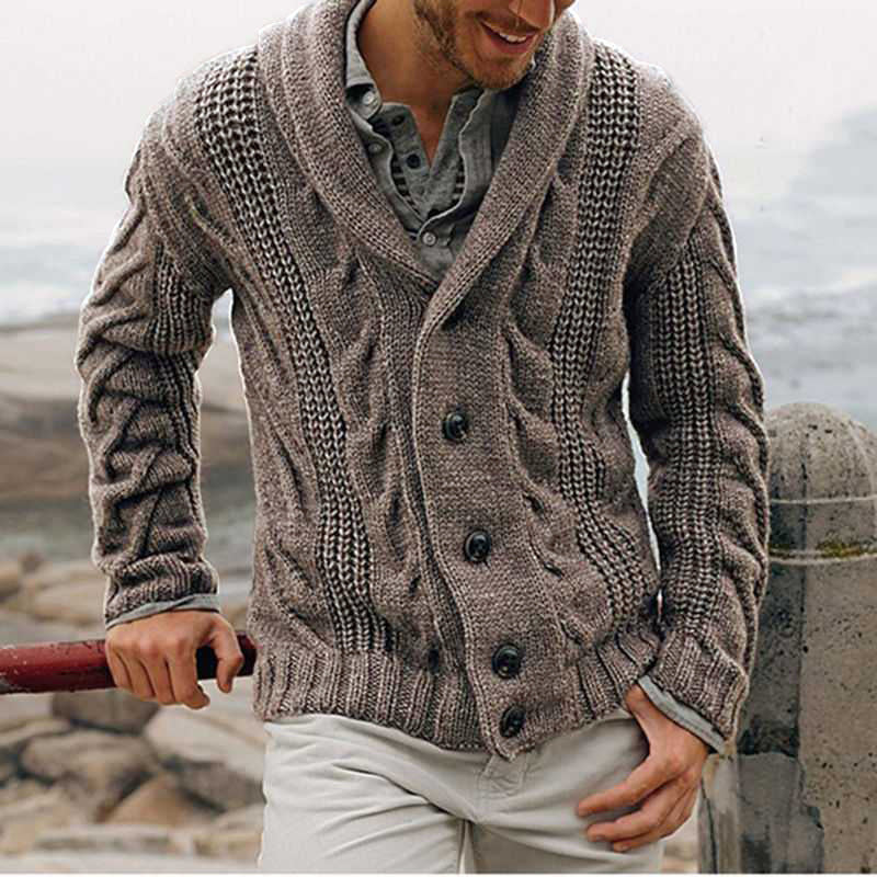Foreign trade men's sweater men's coat 2024 autumn and winter new fashion men's knitted cardigan men's jacket men
