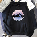 Hoodies Unisex Motocicleta Com Bolso, Moletom Encapuzado, Mo