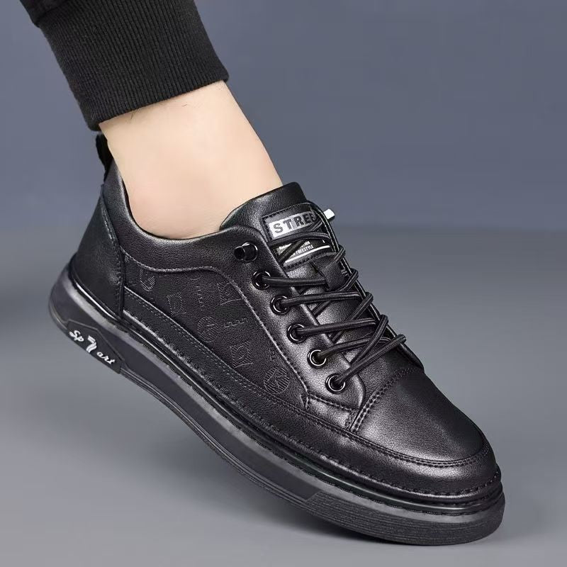 Genuine Leather 2024 Summer White Sneakers Men's Casual Shoes Trendy Versatile Sports Sneakers Breathable Cowhide Shoes Men's Comfortable