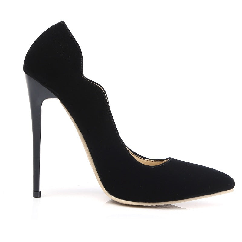 18 Simple Pointed High Heels Patent Leather Temperament Single-layer Shoes Thin Heel Shallow Mouth Professional Work Shoes Ladies Shoes
