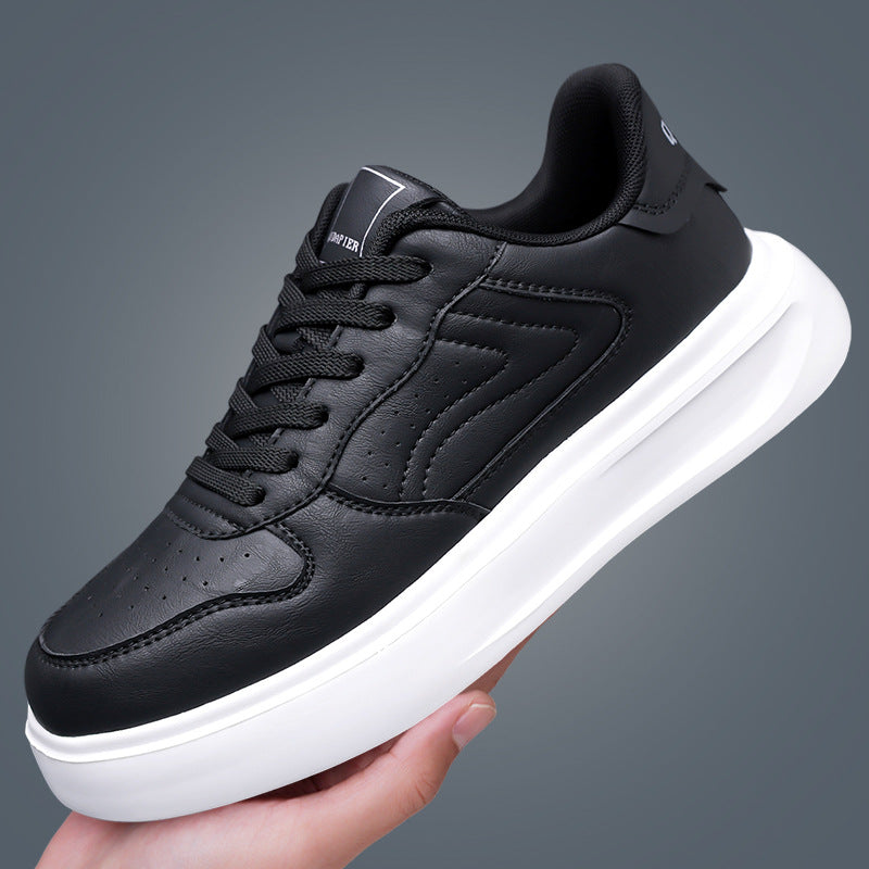 Men's Shoes New Style 2025 Summer Breathable Trendy Niche Versatile Leather Casual Sports Thick-Soled Wear-Resistant Men's Sneakers