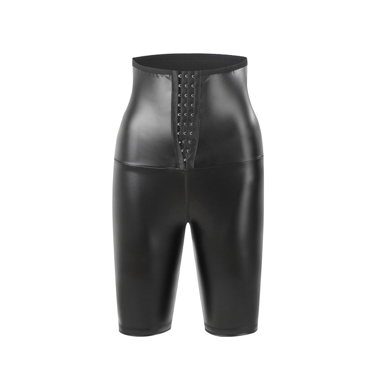Cross-Border Tight-Fitting Butt-Lifting Leather Pants for European and American Women, Buttoned Body-Shaping Pants, Sexy Corset, High-Waisted Sports and Leisure