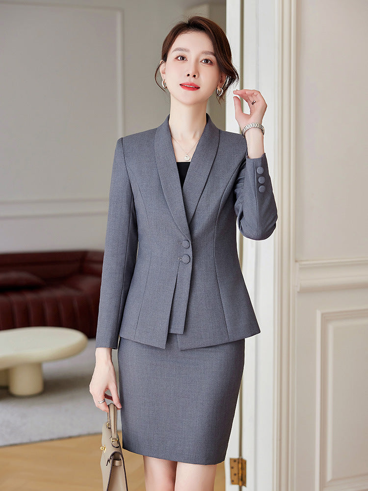 High-end suit suit women's 2023 new business wear temperament goddess style suit jacket formal wear teacher work clothes