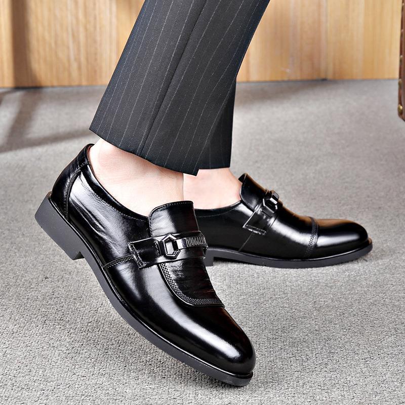 2022 Spring New Men's Leather Shoes Business Formal Wedding Men's Shoes Banquet Office Work Work Shoes Men