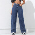 American Wide-Leg Jeans for Women 2025 Spring New Style Washed Loose Slimming Look Straight Floor-Length Denim Pants Jeans