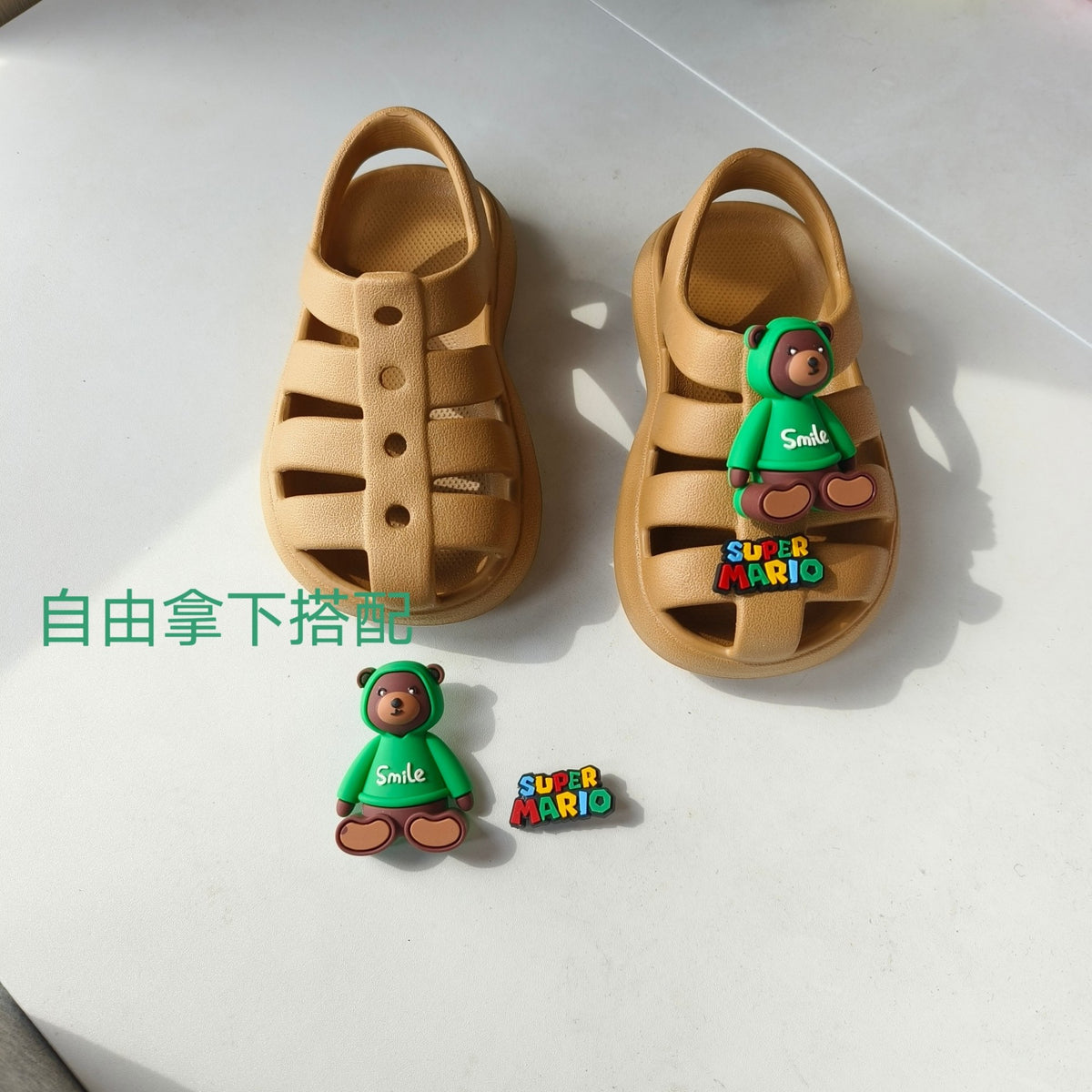 Children's Outwear Sandals 2025 New Girls' Sandals Non-slip Fashion Cute Beach Boys Wading Roman Shoes
