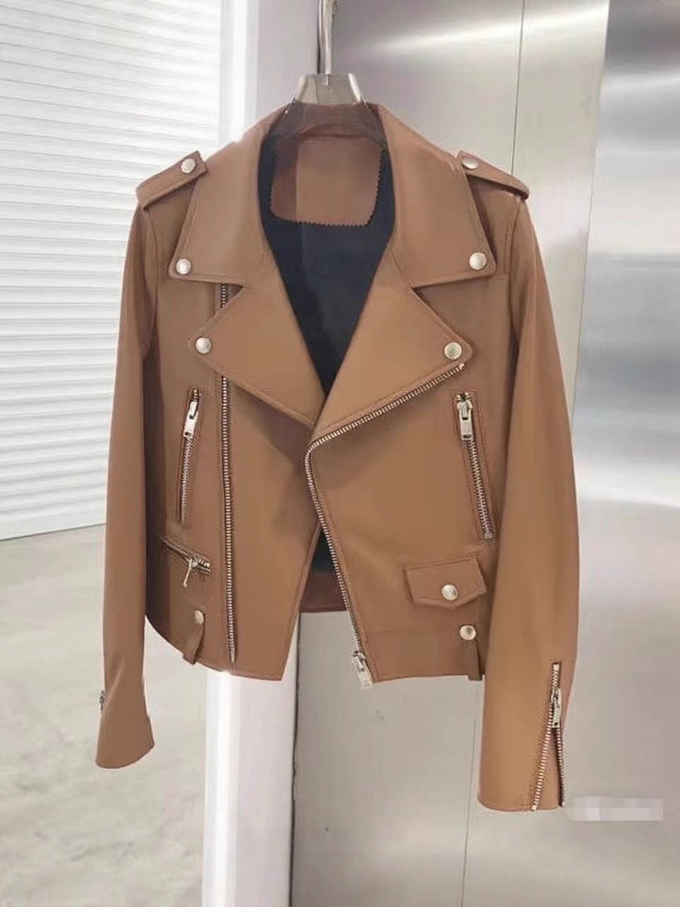Foreign Trade Men's Clothing Wholesale Men's Motorcycle Leather Jacket 2025 Spring, Autumn and Winter New Leather Jacket Korean Style Slim Men's Leather Jacket